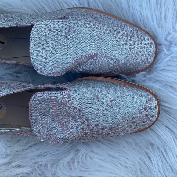 Free People Snake Eyes silver slip-on loafers 38 - Picture 5 of 9